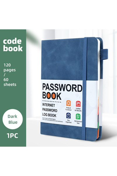 Choice1 دفتر حفظ كلمات المرور باللون الأزرق الملكي، منظم كلمات مرور الكمبيوتر...