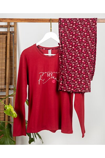 delis Women's pajamas "Everyday", Cotton, two pieces, 14900-16, Red