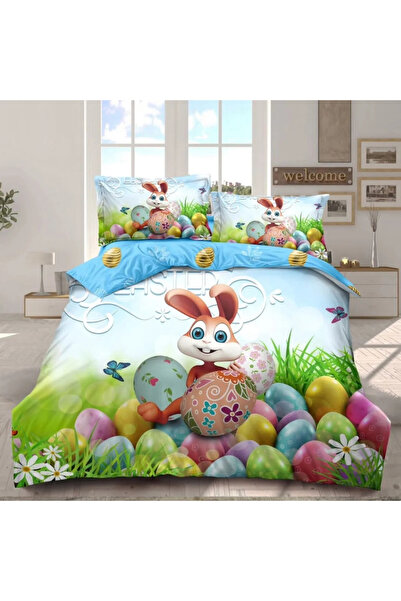 Casa Pucioasa Duvet Cover Set Set - 4 Pieces, 3D (Fine) PUMPKIN, 2 Persons 20...