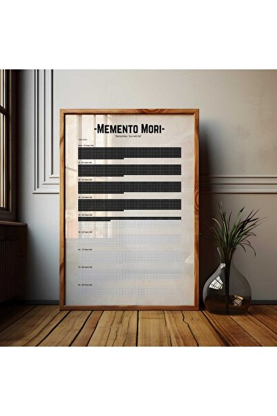 NinaStore Kişiselleştirilmiş Memento Mori Yaşam Takvimi Posteri: Stoacı Felse...