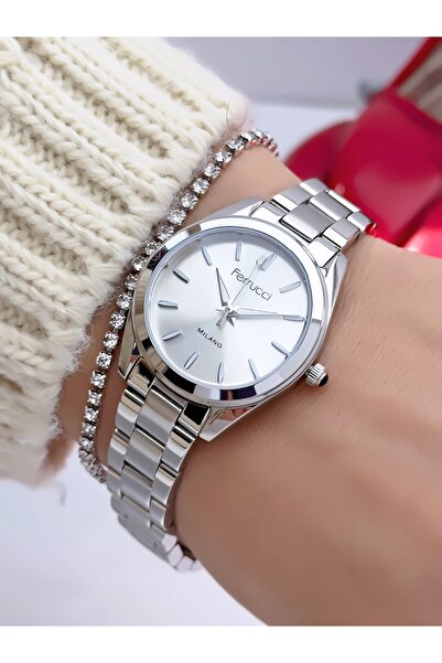 Ferrucci Çelik Kordon 2 Yıl Garantili 3 Atm Su Geçirmez Kadın Kol Saati+ Bile...