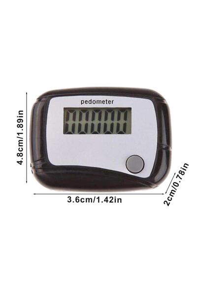 Choice3 Black Small Pedometer Mile Counter for Walking Daily Target Monitor D...