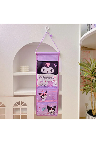 Choice حقيبة تخزين جدارية بتصميم كورومي سينامورول، متعددة الأقسام، بتصميم فتا...