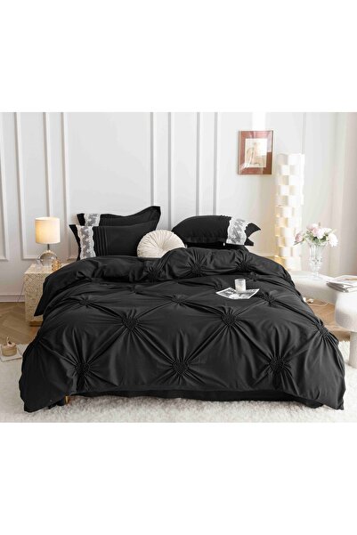 JOJO HOME Premium Duvet Cover Set set with embroidered hearts, double bed, 6 ...