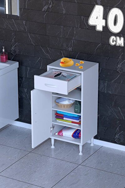 Modilayn Rafline 3 Raflı Çekmeceli Alt Modül Dolap 14 Farklı Genişlik