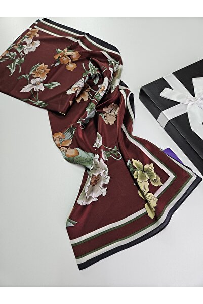 tomrisboutique Luxury Voile Silk Shawl Hijab Foulard Scarf Shawl Floral Patte...