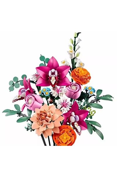 Choice مجموعة مكعبات بناء ديكور منزلي جديد بدون صندوق، باقة زهور وردية، هدية ...