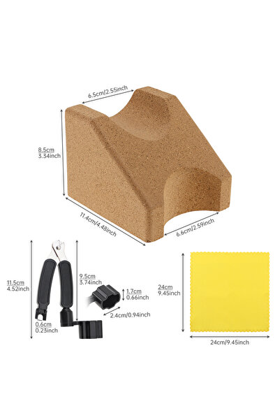 Choice1 3pcs Neck Rest Set Natural Cork Guitar Neck Rest Set for Maintenance/...