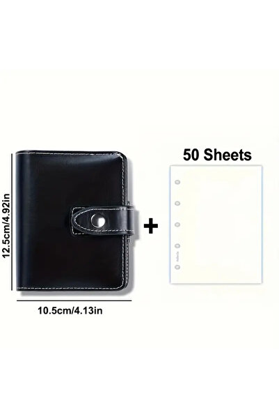 Choice1 Black A7 Faux Leather Japanese Stationery Portable Journal Notebooks ...