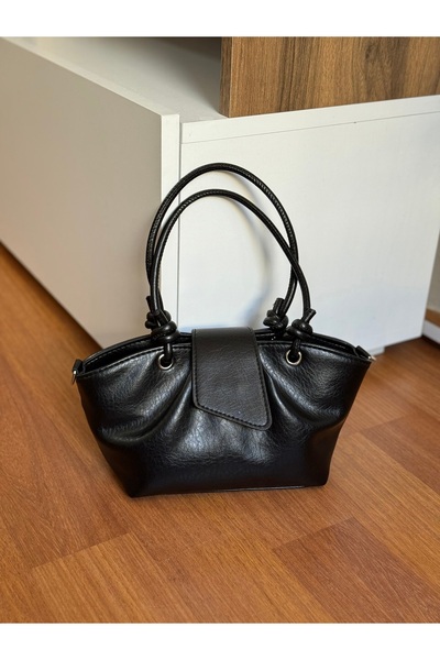 Bagnest Askısı Düğüm Detaylı Suni Deri Kadın El ve Omuz Çantası