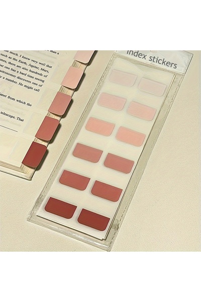 Choice Pink 120pcs of Gradient Writable Index Tabs, Versatile Colored Sticky ...