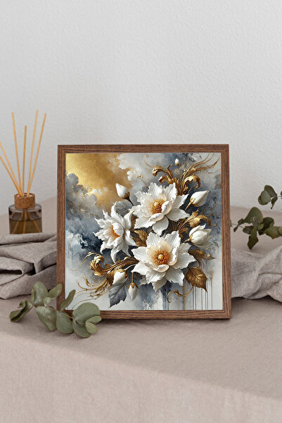 Dekorsiahome Τετράγωνος πίνακας με ξύλινο πλαίσιο TK3417