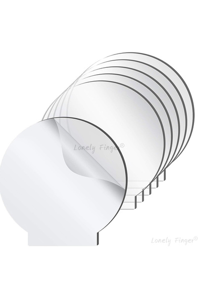 Choice 6pcs Round Base 6pcs Acrylic Sheet Clear Cast for LED Light Base, Tran...