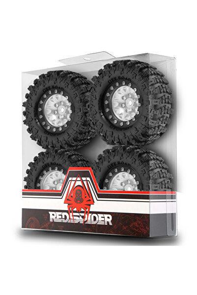 Choice1 Silvery 1.3" Metal Beadlk Wheel Tire Set for 1/18 1/24 RC Crawler Car...