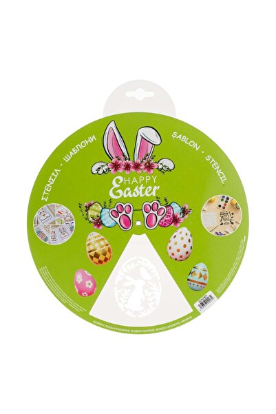 OEM Sabloane Creatii de Paste cu 6 Modele Oua Iepurasi Happy Easter Ø25cm