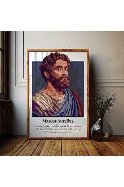 NinaStore Marcus Aurelius Alıntısı Posteri: Stoacı Felsefe Sanat Baskısı