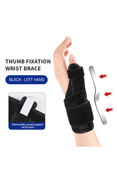 Choice واقي معصم ثابت من قطعة واحدة من LOOGDEEL، أسود اللون، مناسب للإبهام، م...