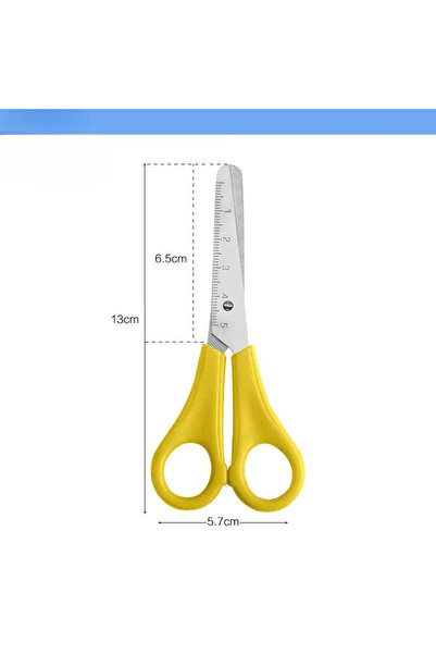 Choice1 Yellow Scissors DIY Handmade Scissors Safety Ruler Scale Scissors Sta...
