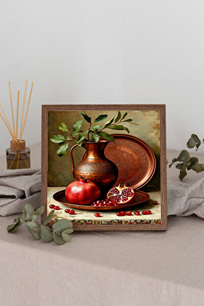 Dekorsiahome Τετράγωνος πίνακας με ξύλινο πλαίσιο TK3485