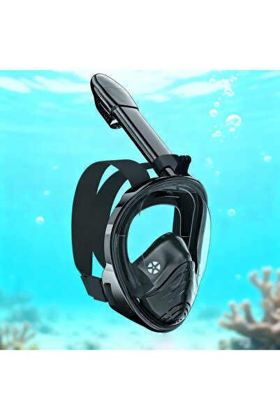 Choice1 قناع غطس جديد أسود اللون، مقاس كبير/كبير جدًا، يغطي الوجه بالكامل، لل...