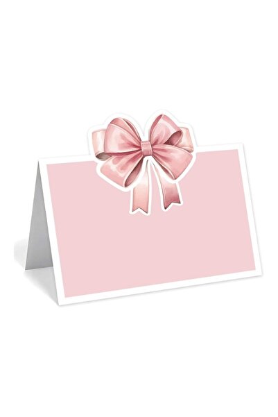 Choice5 ١٠ قطع وردية اللون، ١٠/٢٥/٥٠ قطعة، بطاقات أسماء على شكل فراشة وردية، ...