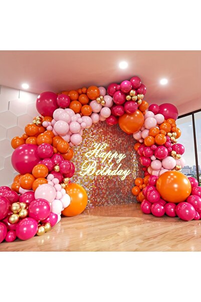 Choice مجموعة زينة أخرى باللون الوردي والبرتقالي مكونة من 137 قطعة، بألوان ال...