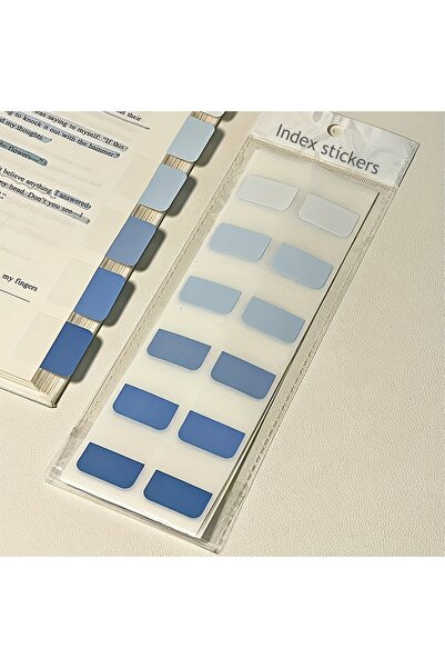 Choice1 Blue 120pcs of Gradient Writable Index Tabs, Versatile Colored Sticky...