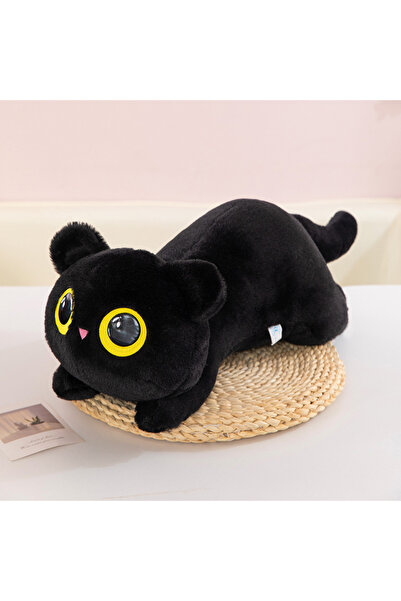 Choice1 دمية قطة سوداء وبري بحجم 45 سم، وسادة كبيرة ناعمة وبري .