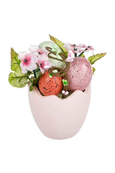 OEM Ghiveci Decorativ de Paste Lila Oua Roz 13cm