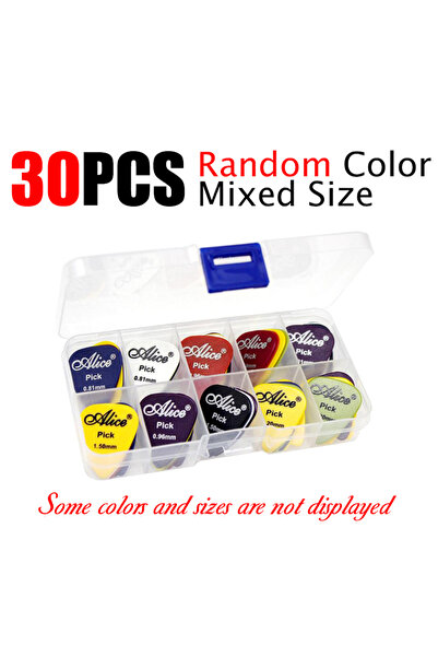 Choice1 JTBP-BOX-30PCS-MIX 30/50PCS جيتار ملون، عبوة محمولة، سماكات متعددة، ت...