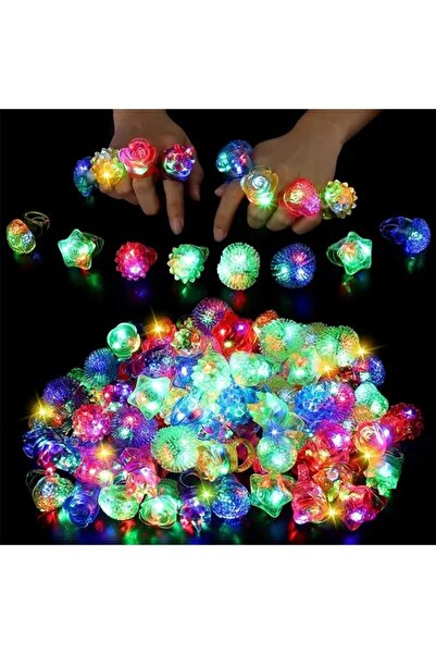 choice2 30pcs Mixed 10/30/50/100pcs Glowing Rings LED Light Up Luminous Rings...