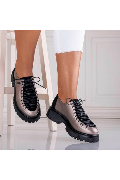 CAROLIE Women's casual shoes Grey made of ecological leather Nivora, 37