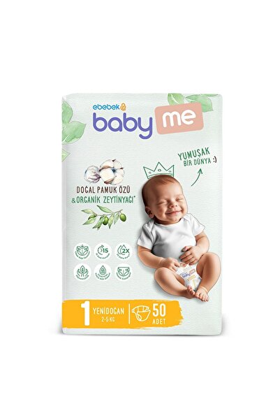 Baby&Me Yenidoğan 1 Bebek Bezi 2-5 kg 50 Adet
