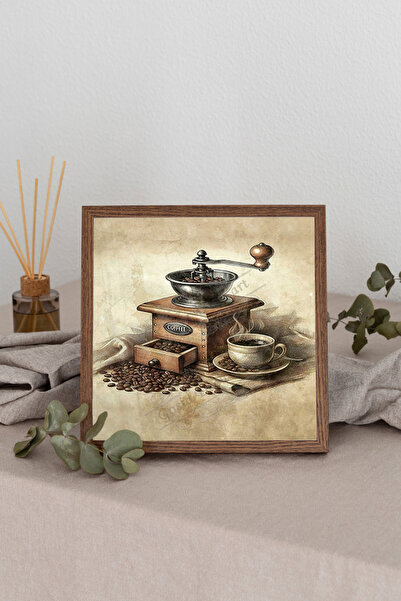 Dekorsiahome Wooden Framed Square Table Tk3464