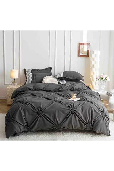 JOJO HOME Premium Duvet Cover Set set with embroidered hearts, double bed, 6 ...