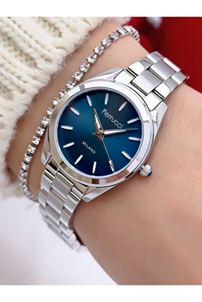 Ferrucci Steel Strap 2 Year Warranty 3 Atm Waterproof Women's Wristwatch + Br...