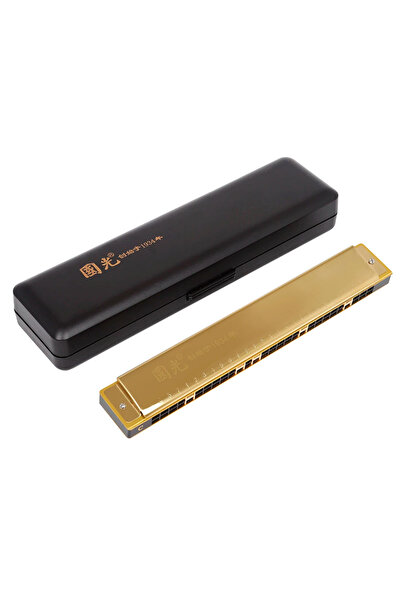 Choice1 Gold Guoguang 28 Hole Harmonica Polyphony Accent C Harmonica Students...