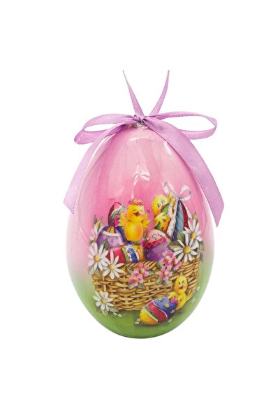 OEM Ou Decorativ Paste Pictat Cos cu Pui 10.5cm