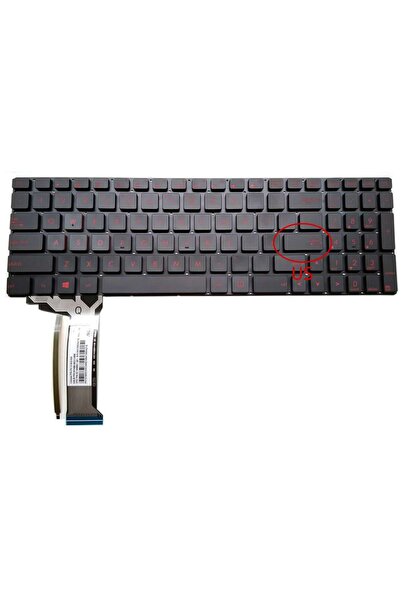 ASUS Black keyboard PK13183315S illuminated US layout without frame enter small
