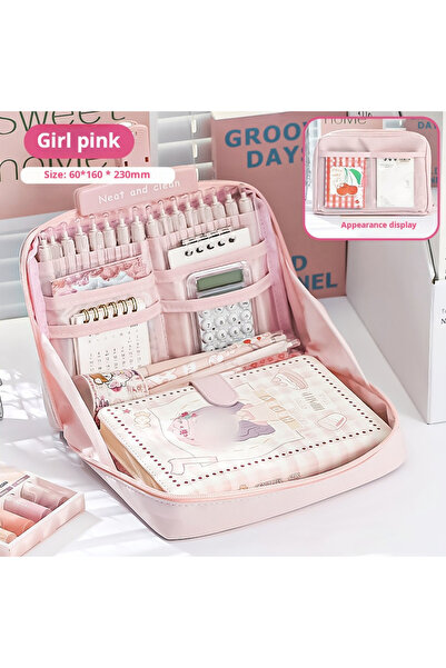 Choice Pink 1pcs 1 pcs 12 layers large capacity pencil case classification st...