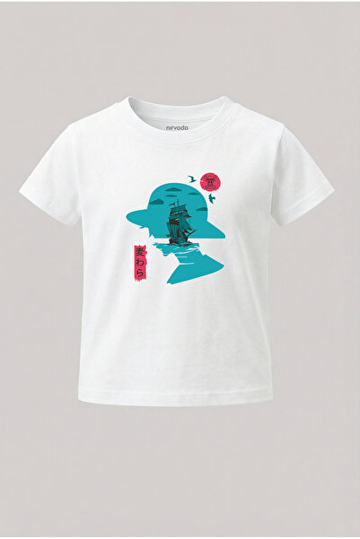 nirvoda Παιδικό μπλουζάκι Luffy Ship One Piece με στάμπα για παιδιά