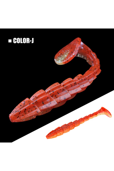 Choice7 9cm 8pcs per pack Color-J Spinpoler Breaker Soft Bait Fishing Lure Pa...