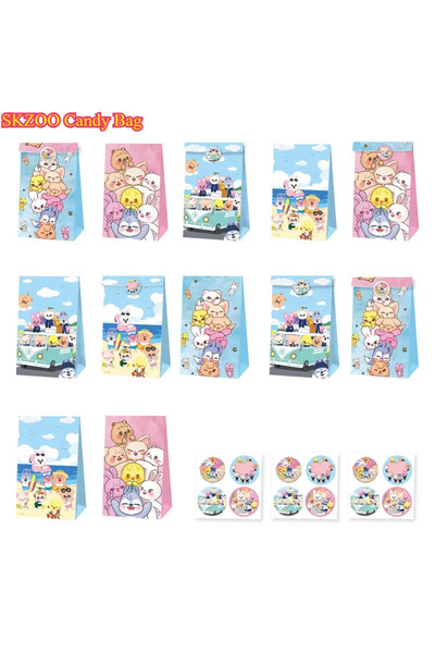 Choice 12 كيس حقيبة جديد للحلوى من SKZOO لعام 2025، ورق تغليف هدايا حفلات أعي...