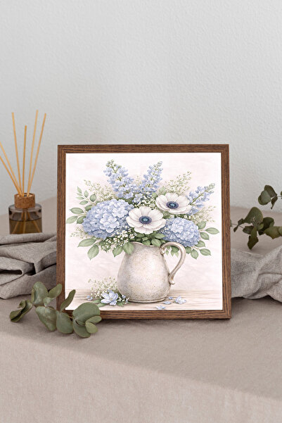 Dekorsiahome Wooden Framed Square Table Tk3428