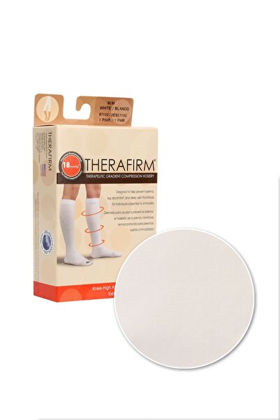 Kifidis Therafirm Diz Altı Anti Emboli Çorabı Burnu Açık Beyaz (Made in USA) ...
