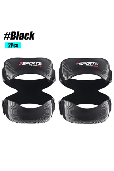 Choice1 Black-2Pcs 1/2Pcs Adjustable Knee Braces with Double Silicon Bars for...