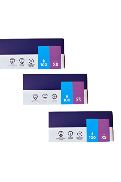 ZARYS Promo Package 3 x Box of 100 Disposable Nitrile Gloves - Blue, Size XS