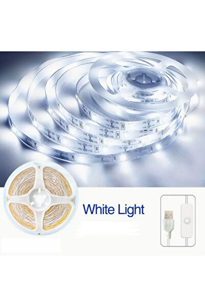 Choice 1m 6000K DC 5V LED Strip Lights USB Powered Warm White With Button Con...