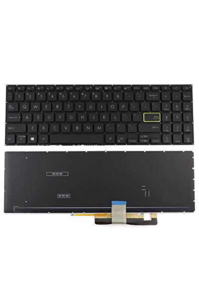 ASUS Tastatura VivoBook S533F iluminata layout US fara rama enter mic