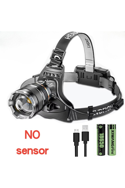 choice2 Heinast 2PCS 2400mAh Battery No Sensor Powerful Headlamp 2*18650 Batt...